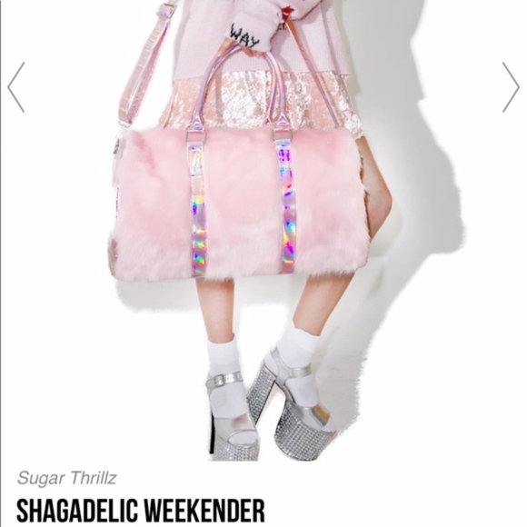 Dolls Kill Bags Sugar Thrillz Dollskill Pink Weekender Faux Fur Poshmark